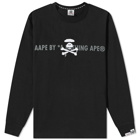AAPE Men's Long Sleeve Tag T-Shirt in Black