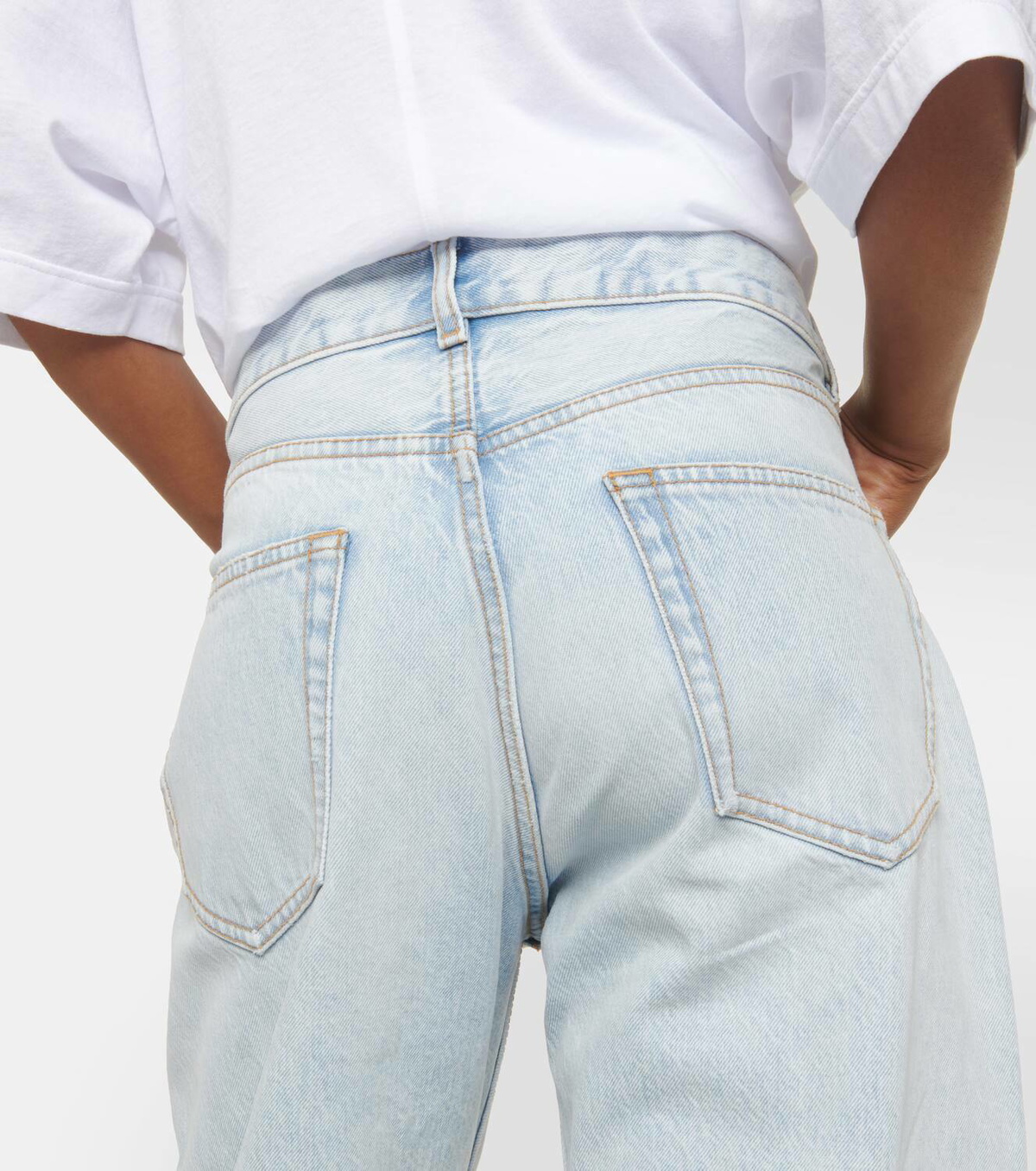 The Row Burty mid-rise distressed straight jeans The Row