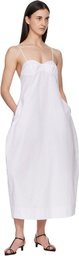 Róhe White Bustier Volume Midi Dress