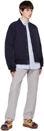 Moschino Navy Teddy Bear Bomber Jacket
