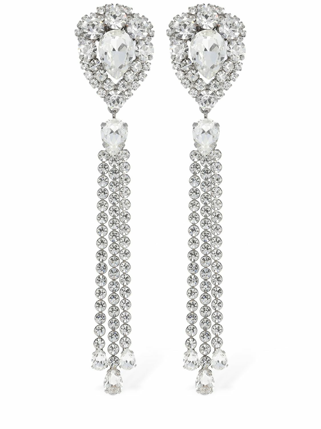 ALESSANDRA RICH Crystal Earrings W Fringes