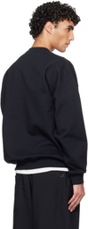 Y-3 Black Brushed Terry Crew Sweatshirt