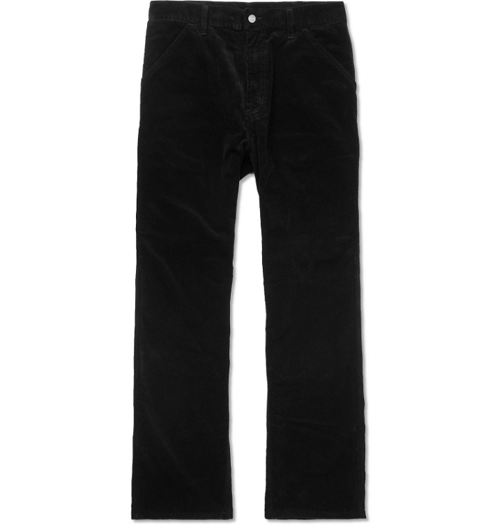 Photo: Pop Trading Company - Carhartt WIP Black Cotton-Corduroy Trousers - Black