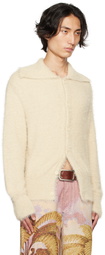 Dries Van Noten Off-White Button Cardigan