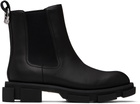 both Black Gao Pierced Chelsea Boots