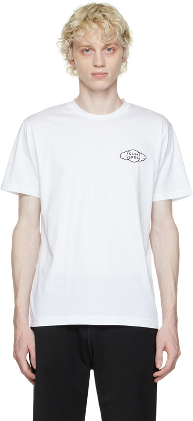 Photo: Sunspel SSENSE Exclusive White Embroidered T-Shirt