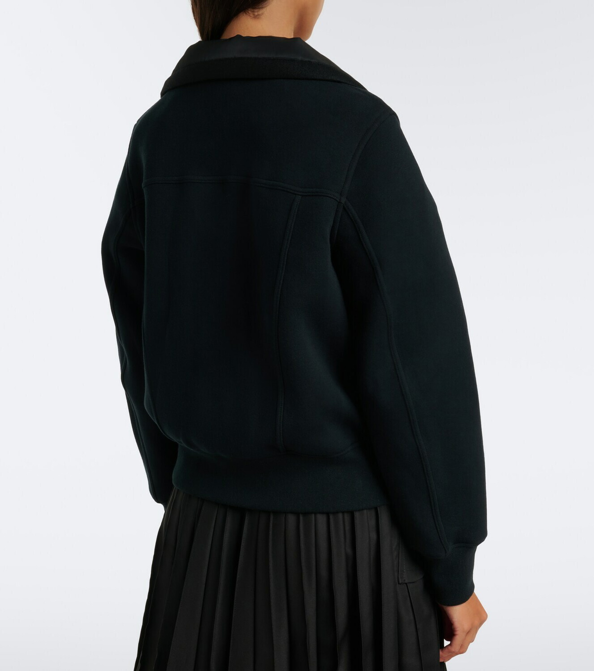 Sacai Paneled cotton-blend blouson jacket