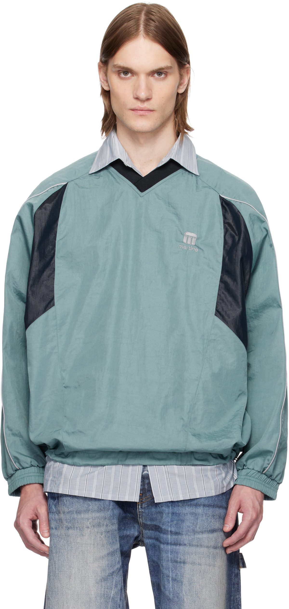 Martine Rose Green Sports Pullover Jacket Martine Rose