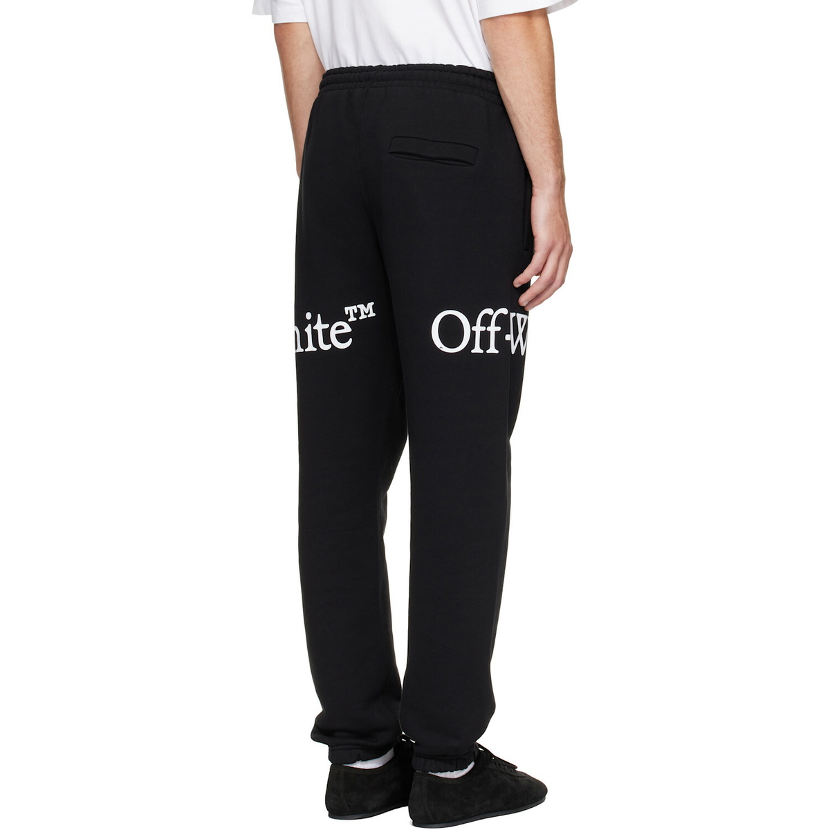 Off-White Black Bookish Scarf Cuffed Sweatpants