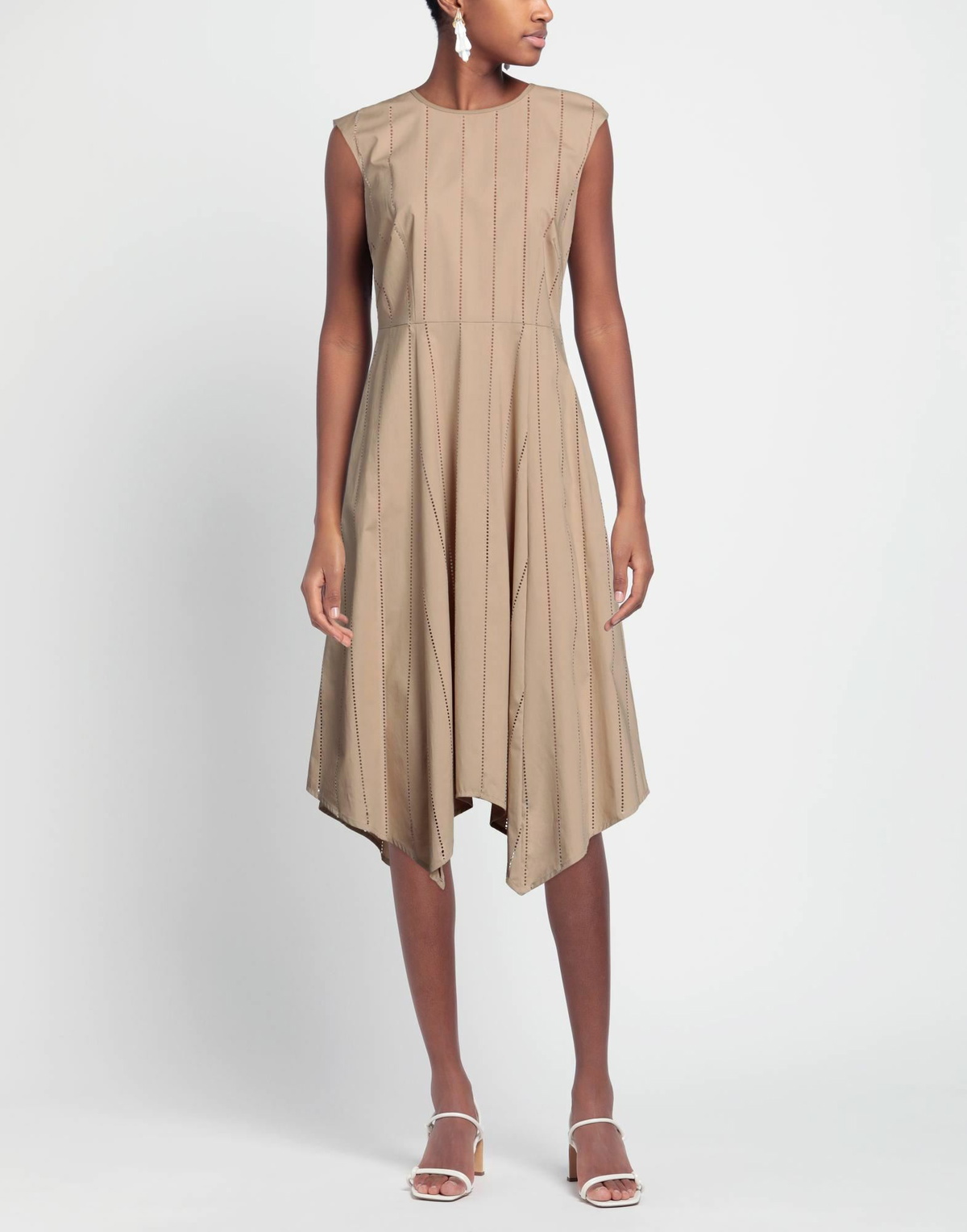 Peserico Womens Midi dress Light brown