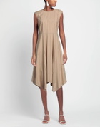 Peserico Womens Midi dress Light brown