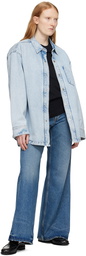 AMI Paris Blue Ami de Cœur Denim Jacket