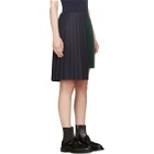 Mary Katrantzou Evergreen and Navy Pleat Jumbar Skirt