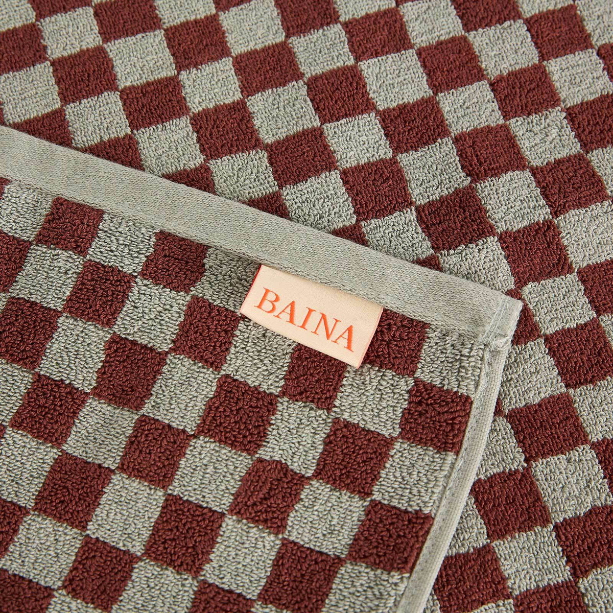 Baina Josephine Hand Towel in Cement/Rhus 