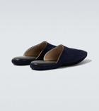 Charvet Leather-lined suede slippers
