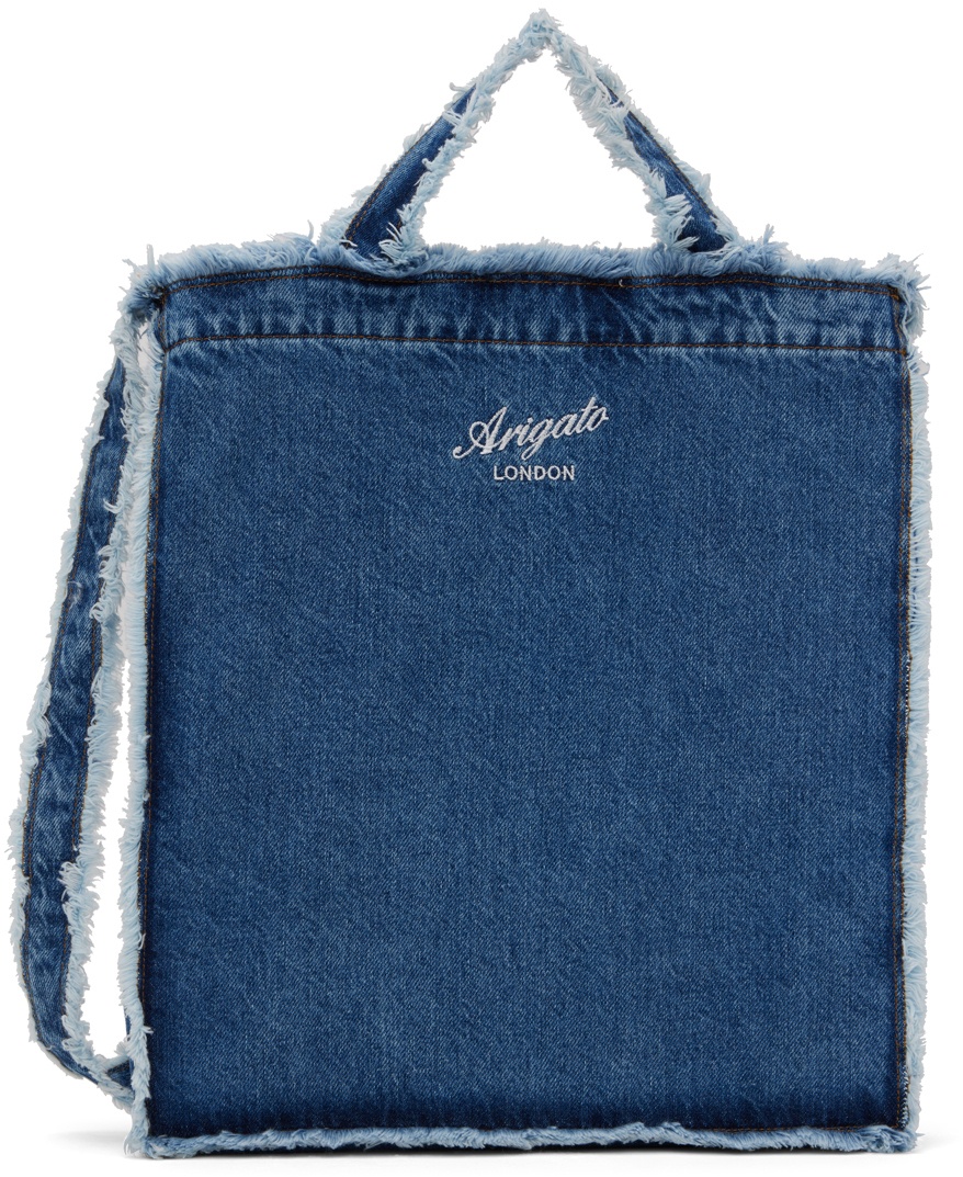 Photo: Axel Arigato Blue Dune Frayed A Denim Tote