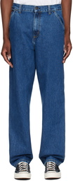 Carhartt Work In Progress Blue Single Knee Jeans