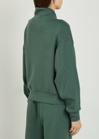 Varley Davidson Half-zip Stretch-jersey Sweatshirt Dark Green