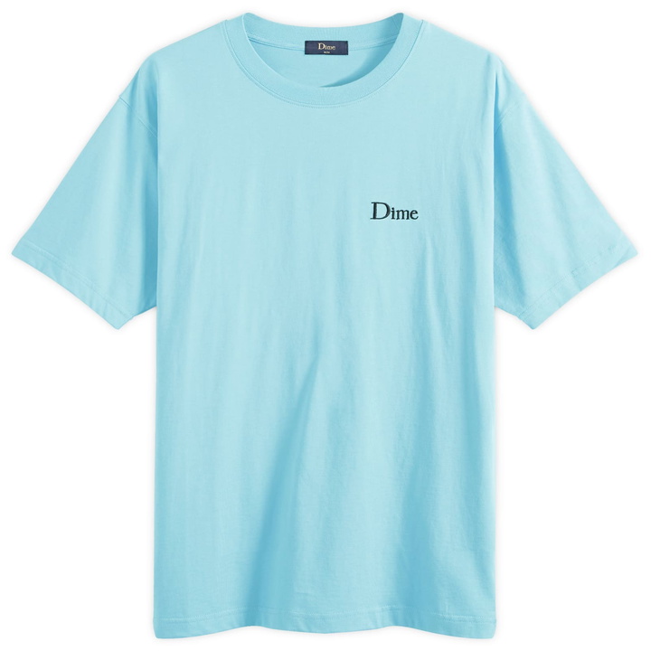 Photo: Dime Men's Classic Small Logo T-Shirt in Ocean Blue