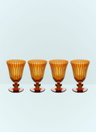L'Objet Set Of Four Prism Wine Glasses