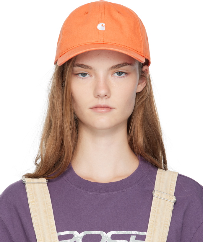 Photo: Carhartt Work In Progress Orange Madison Logo Cap