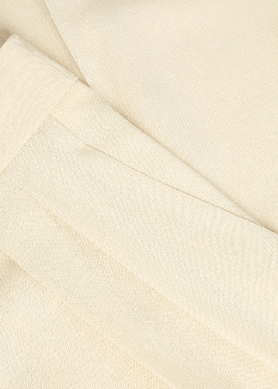 Forte_forte Pleated Woven Trousers Cream