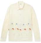 BODE - Mitchell Embroidered Silk-Georgette Shirt - Neutrals