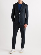 Hugo Boss - C-Hanry-214 Slim-Fit Unstructured Stretch Virgin Wool and Silk-Blend Suit Jacket - Blue