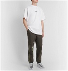 Ader Error - Logo-Appliquéd Cotton-Blend Jersey Sweatpants - Gray