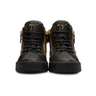 Giuseppe Zanotti Black Snake May London Gigas High-Top Sneakers