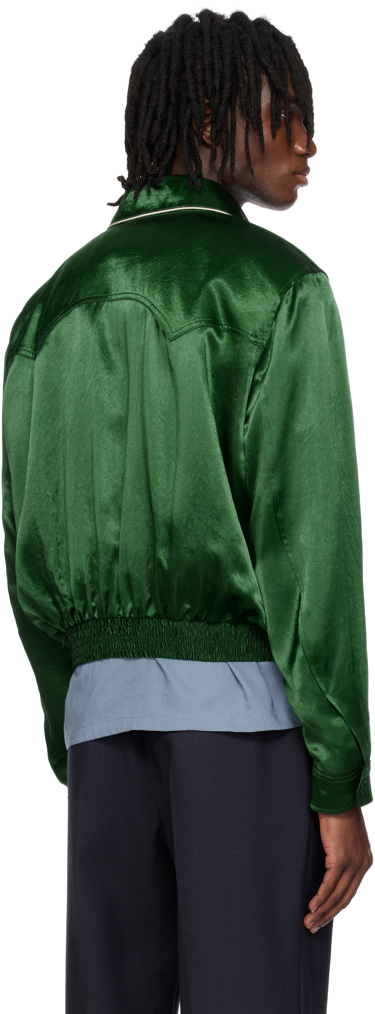 RECTO Green 80s Fluid Ben Jacket