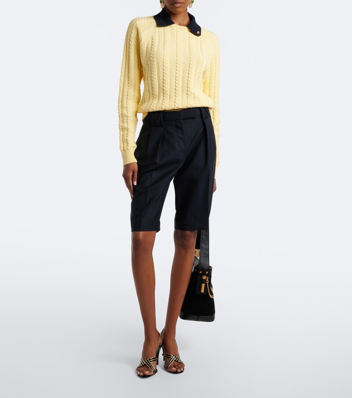 Versace Medusa cable-knit cotton sweater