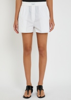Alexanderwang.t Classic Boxer Cotton-poplin Shorts White