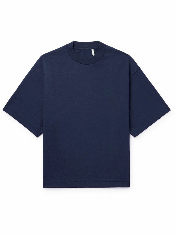 Photo: Kaptain Sunshine - Suvin Supima Cotton-Jersey T-Shirt - Blue