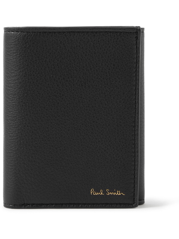 Photo: PAUL SMITH - Full-Grain Leather Trifold Wallet - Black