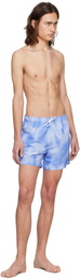 Hugo Blue Printed Swim Shorts