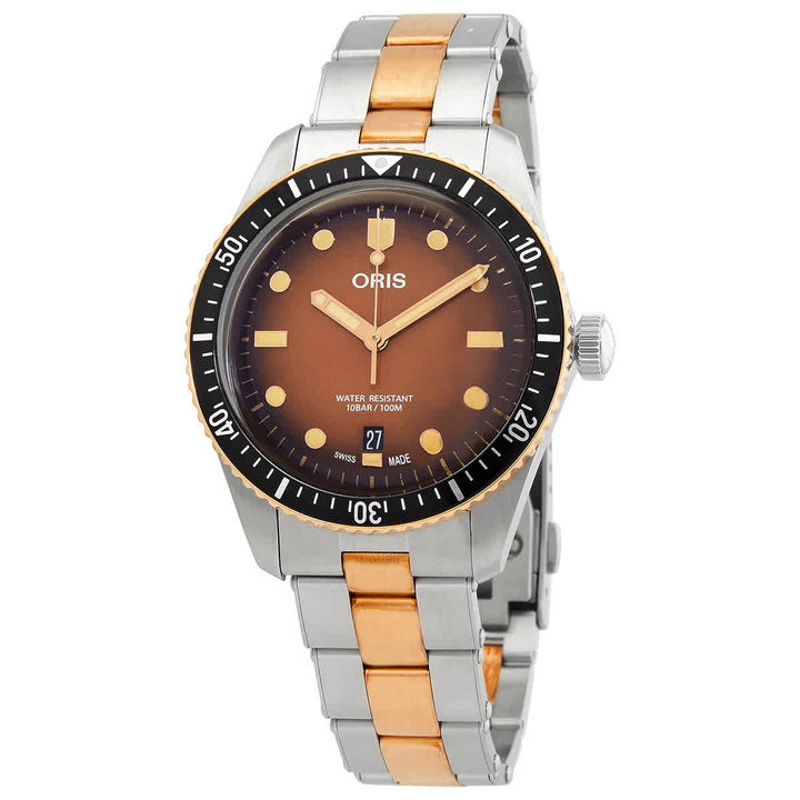 Photo: Oris Divers Automatic Brown Dial Mens Watch 01 733 7707 4356-07 8 20 17