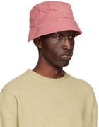 AURALEE Pink Organic Cotton Terrycloth Bucket Hat