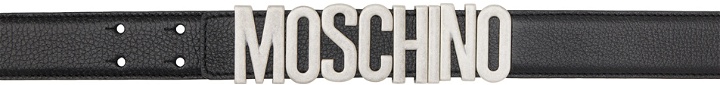 Photo: Moschino Black Logo Hardware Belt