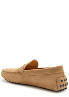 Tods Gommino Suede Loafers Beige