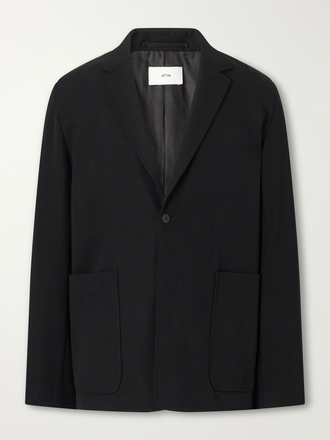 ATON - Wool-Twill Suit Jacket - Black