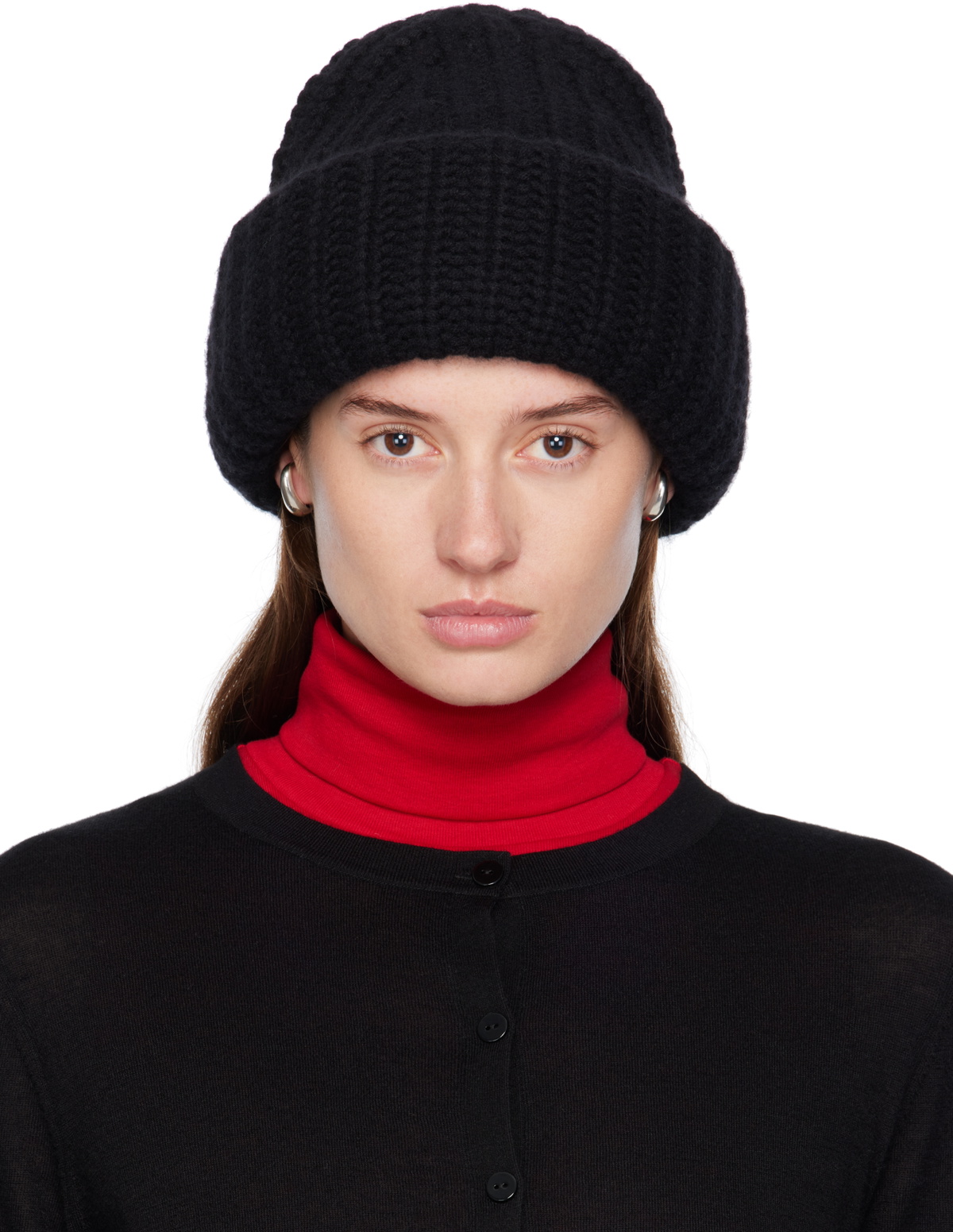 LISA YANG Black 'The Beatris' Beanie