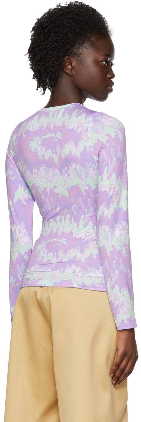 Rokh Purple Polyester T-Shirt