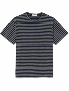 Mr P. - Striped Cotton-Jersey T-Shirt - Blue