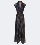 Missoni Gathered knitted maxi dress
