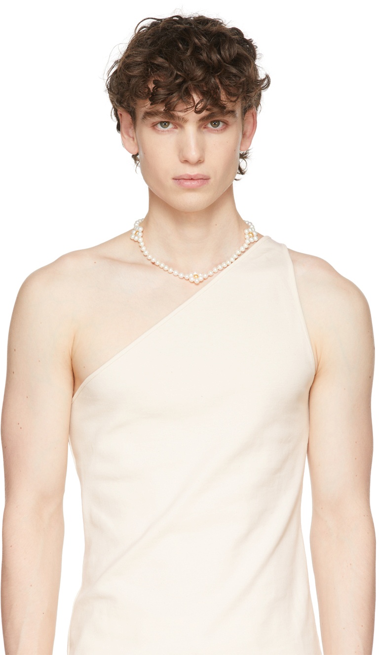 Madison Daisy Convertible Gold Pearl Statement Necklace in White Opaque  Glass | Kendra Scott