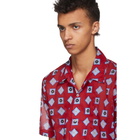 Maison Margiela Red Short Sleeve Printed Shirt