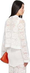 Holzweiler White Rosie Crochet Cardigan