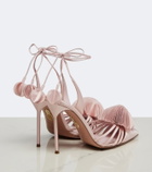 Aquazzura Wild Bloom satin slingback pumps