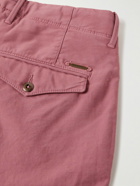 Incotex - Tapered Pleated Stretch-Cotton Trousers - Pink